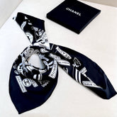 CHANEL 25S SCARF 90 IN SILK 729053