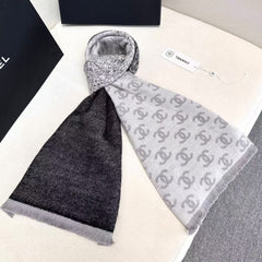 CHANEL 25S SCARF 185 IN CASHMERE WOOL 733953