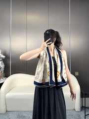 HERMES 25S SCARF 135 IN CASHMERE SILK 737311