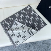 CHANEL 25S SCARF 180 IN CASHMERE WOOL 733941
