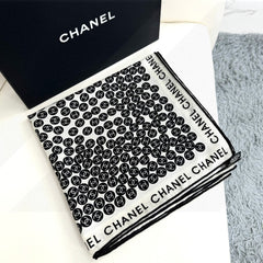 CHANEL 25S SCARF 140 IN CASHMERE SILK 702020