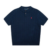 RALPH LAUREN SHORT-SLEEVE POLO KNIT SWEATER STYLE 437
