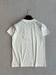 CHANEL WHITE SHORT-SLEEVE EMBELLISHED T-SHIRT
