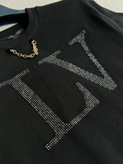 LOUIS VUITTON DIAMOND ROUND NECK SHORT SLEEVE T-SHIRT 275667