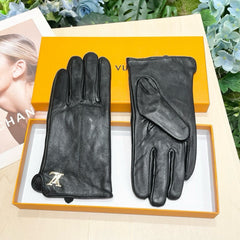 LV GLOVES IN BLACK LAMBSKIN 464977