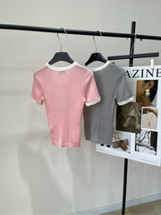 CHANEL SHORT-SLEEVE KNIT SWEATER 259270