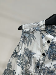 DIOR SLEEVELESS BLAZER DRESS WITH PALM TREE PRINT 267896