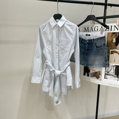 LOEWE VERTICAL STRIPED SHIRT DRESS 273146