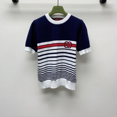 GUCCI SHORT-SLEEVE KNIT TOP 253100