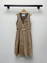 MIUMIU DRAWSTRING WAIST BLAZER DRESS WITH CREW NECK 268044