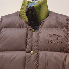 CELINE 25S UFFER VEST WITH KNIT COLLAR 0043