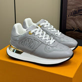 LV NEO RUN AWAY SNEAKER IN STEEL GRAY CALFSKIN
