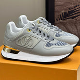 LV NEO RUN AWAY SNEAKER IN DOLPHIN GRAY CALFSKIN