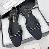 CC SLINGBACK 25S 25 MM IN BLACK TWEED AND FABRIC