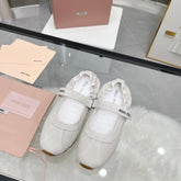 RUCHES NAPPA BALLERINAS IN OFF WHITE SUEDE