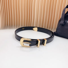 Medium Western Belt 25mm Black Snake Embossed Calfskin Ghw