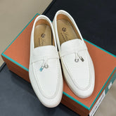 LP SUMMER CHARMS WALK LOAFERS WHITE LAMBSKIN