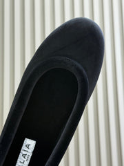 ALAIA 25S BALLET FLATS IN BLACK FULL VELVET