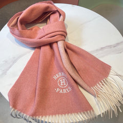 RECTO-VERSO MUFFLER 190 ROSE PINK CASHMERE