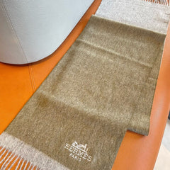 CASHMERE SCARF 180 CM ECRU BROWN