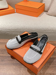 INFINIE 50 PUMP BLACK AND WHITE LAMBSKIN