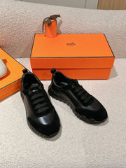 MAINLAND SNEAKER IN FULL BLACK SUEDE AND CALFSKIN