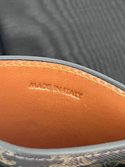 CELINE 25S CARD HOLDER WITH TRIOMPHE LOGO PRINT 11 IN BLACK TRIOPMHE CALFSKIN