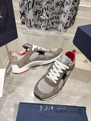 DIOR 25S MILE SERIES SNEAKERS 25MM IN BROWN SUEDE