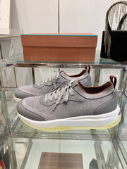 SNEAKER IN GRAY CANVAS MIX SUEDE WITH LAMBSKIN