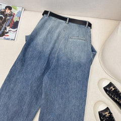 Loewe 25 Straight Jeans Blue Denim Cotton