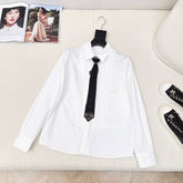 CC 25 Tie Shirt White Cotton