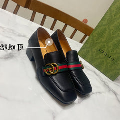 GG LOAFER 35 CM IN BLACK CALFSKIN GOLD HARDWARE