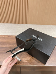 high heel 70 sandals black white patent calfskin