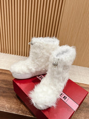 VIV' RANGERS SHEARLING ANKLE BOOT IN WHITE SHEEPSKIN