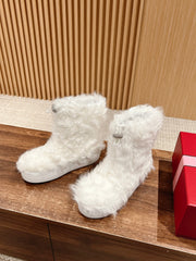 VIV' RANGERS SHEARLING ANKLE BOOT IN WHITE SHEEPSKIN
