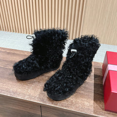 VIV' RANGERS SHEARLING ANKLE BOOT IN BLACK SHEEPSKIN