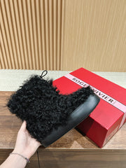 VIV' RANGERS SHEARLING ANKLE BOOT IN BLACK SHEEPSKIN