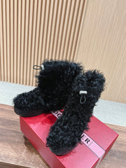 VIV' RANGERS SHEARLING ANKLE BOOT IN BLACK SHEEPSKIN