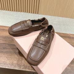 NAPPA LOAFERS IN PECAN BROWN LAMBSKIN