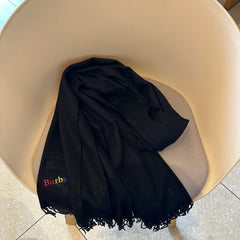 CLASSIC SCARF 200 CM IN BLACK CASHMERE 402267