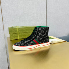 GG TENNIS 1977 HIGH-TOP TRAINER BLACK CANVAS