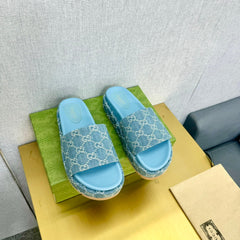 GG PLATFORM SLIDE SANDAL SKY CANVAS