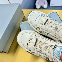 SKETCH SNEAKER MULES IN BEIGE CANVAS