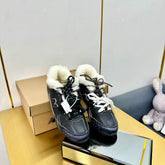 MIUXNB 530 SNEAKERS IN BLACK CALFSKIN SHEARLING