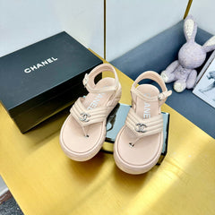 GROSGRAIN SANDAL IN NUDE BEIGE LAMBSKIN