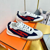 JET SNEAKER IN WHITE MIX NAVY BLUE SUEDE
