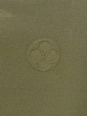 LV POLO SHIRT IN ARMY GREEN MESH BEADED COTTON FABRIC 238855