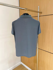 LV POLO SHIRT IN GRAY MESH BEADED COTTON FABRIC 238854