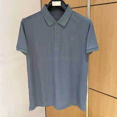 LV POLO SHIRT IN GRAY MESH BEADED COTTON FABRIC 238854