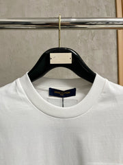LV WHITE COTTON T-SHIRT EMBROIDERED LOGO 238861